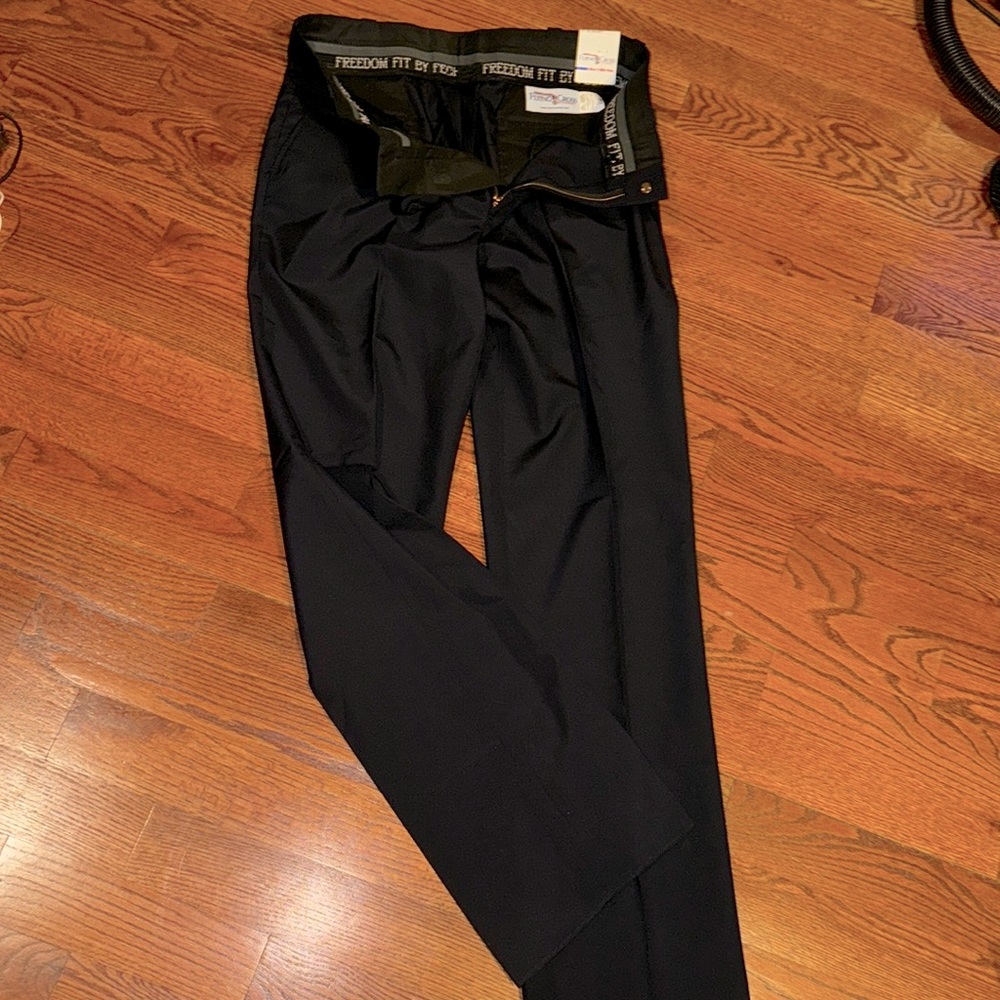 NWT Mens’ Flying Cross Black Uniform/Work Pant Size 36 Short No Hem 34.5 inches